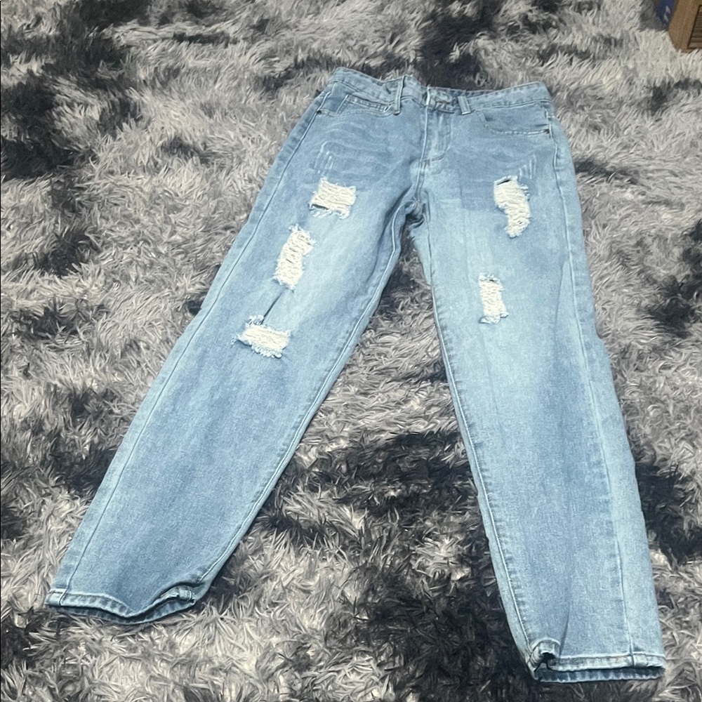 Distressed Light Blue Women's Jeans
